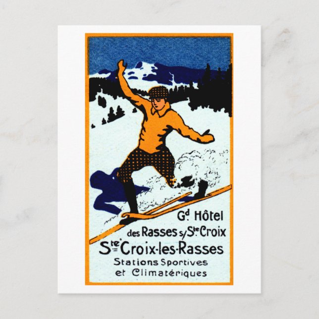1920 St. Croix Winter Sports Poster Postcard (Front)