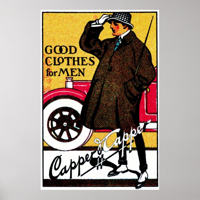 1920 Vintage Men's Clothing Poster (Front)