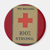 1920 WWI Red Cross "We Belong 100% Strong"