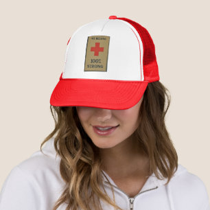 1920 WWI Red Cross "We Belong 100% Strong" Trucker Hat