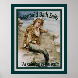 1920's Ad for Mermaid Bath Salts 16x20 Poster