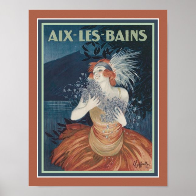 1920's Aix-Les-Bains Deco Resort Ad Poster (Front)