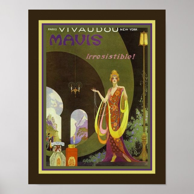 1920's Art Deco Ad for Mavis Perfume Poster (Front)