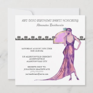 1920's Art Deco Birthday Party Invitation