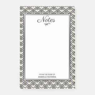 1920s Art Deco Black & White Fans Post-it Notes