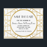 1920s Art Deco Gatsby Save The Date Wedding Invite<br><div class="desc">Personalise the template to create your perfect invite View our Zazzle store for our full selection of designs: https://www.zazzle.co.uk/neonblooms?rf=238213803558726188</div>