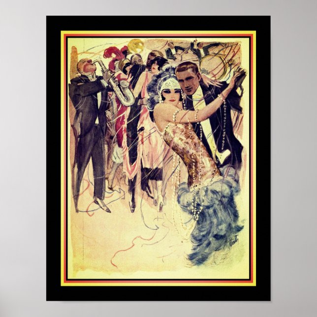 1920's Art Deco Jazz/Dancers Poster (Front)