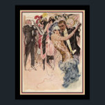 1920's Art Deco Jazz/Dancers Poster<br><div class="desc">Art Deco,  Roaring Twenties,  Jazz/Dancers Print 11x14 shown here. Available in other sizes including 16x20.</div>