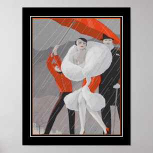 1920's Art Deco "Rainy Day" Poster