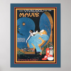1920's Art Deco Vivaudou Mavis Ad Poster