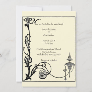 1920s Aubrey Beardsley Design Invitation