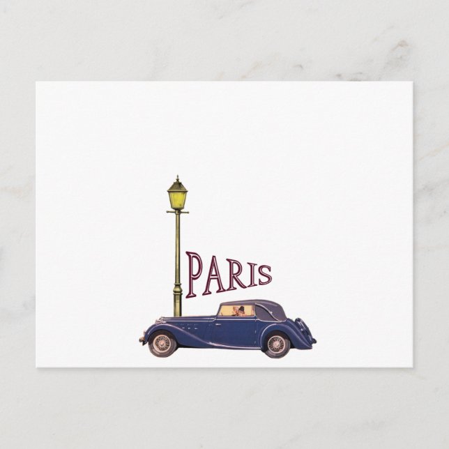 1920's Automobile - Paris Postcard (Front)