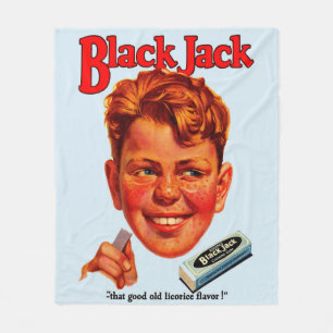 1920s Black Jack gum ad Fleece Blanket