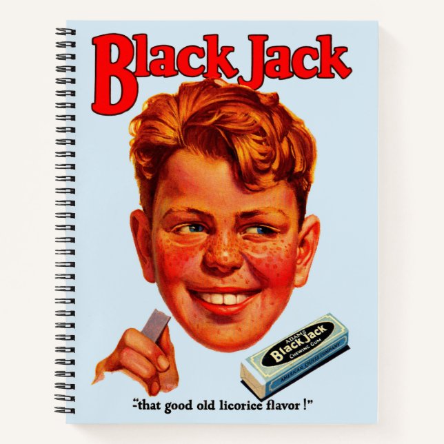 1920s Black Jack gum ad Notebook (Front)