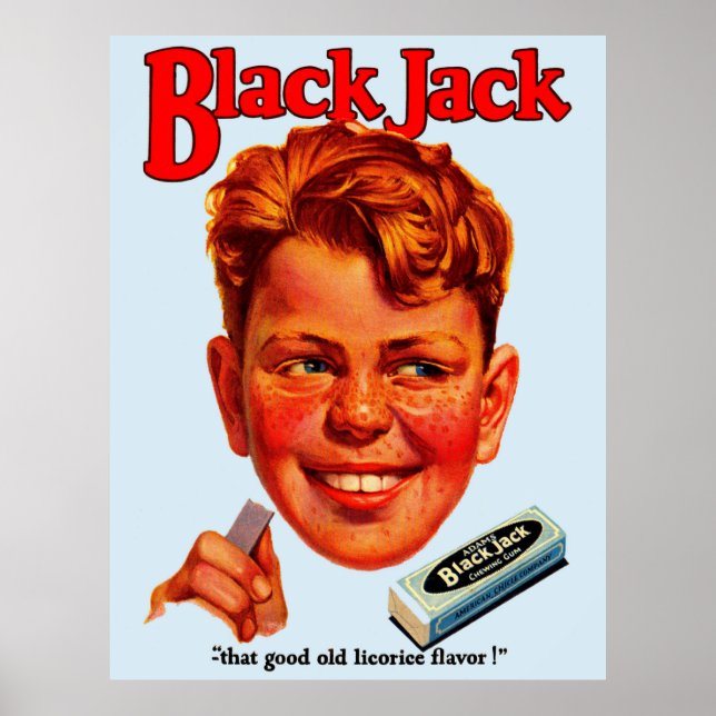 1920s Black Jack gum ad Poster (Front)