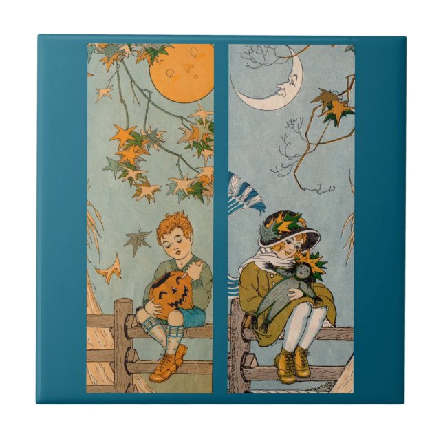 1920s boy and girl in autumn tile (Front)
