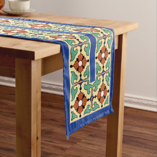 1920s Catalina Island Tile Design Table Runner