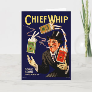 1920s Chief Whip cigarettes ad Card