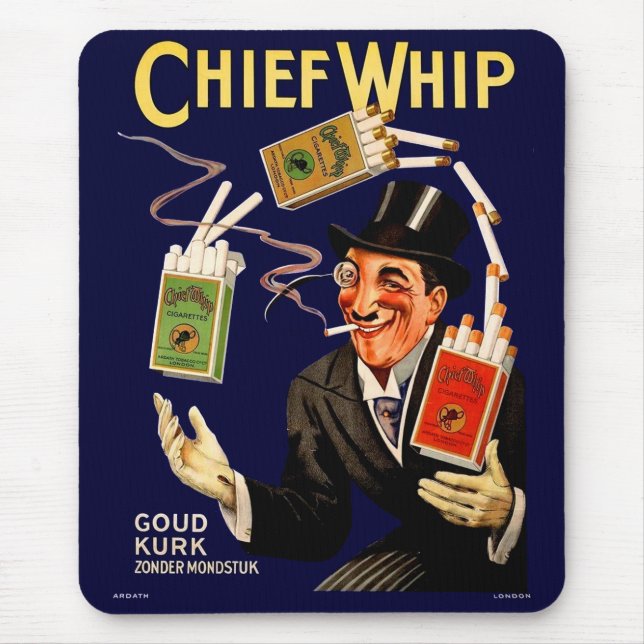 1920s Chief Whip cigarettes ad Mouse Mat (Front)