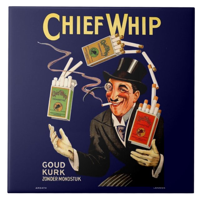 1920s Chief Whip cigarettes ad Tile (Front)