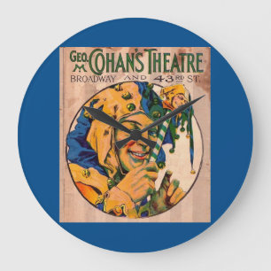 1920s Cohan’s Theatre playbill cover Large Clock