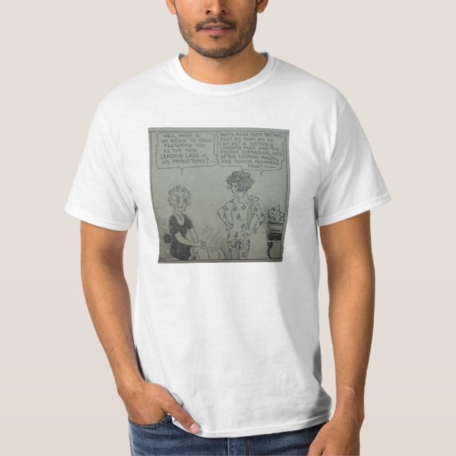 1920s Comic Strip Silent Movie Starlets t Shirt (Front)