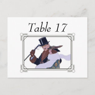 1920's Couple Table Place Cards