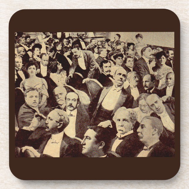1920s crowd scene coaster (Front)