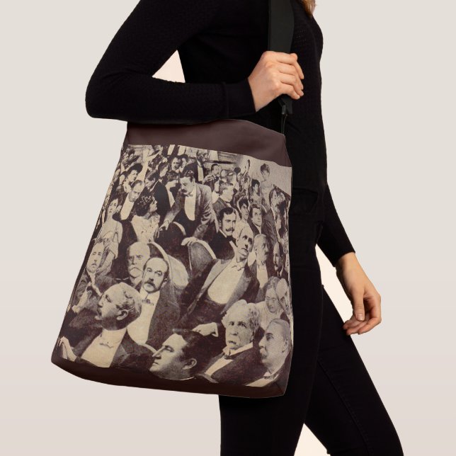 1920s Crowd Scene Crossbody Bag (Close Up)