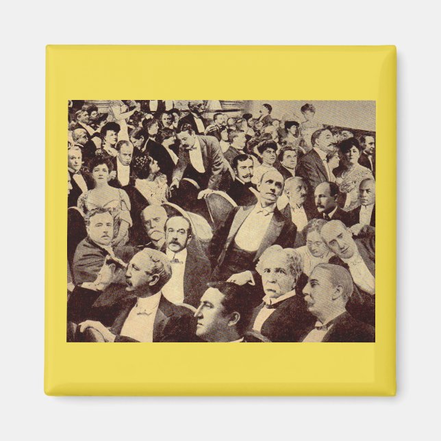 1920s crowd scene magnet (Front)
