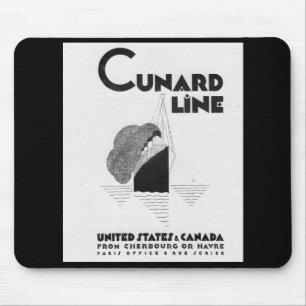 1920s Cunard Line art deco ad Mouse Mat