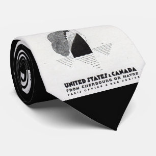 1920s Cunard Line art deco ad print Tie