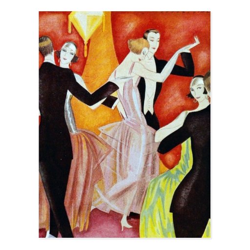 Image of 1920's Dancing Couples Postcard
