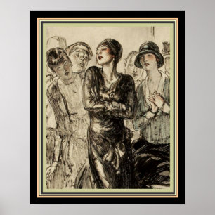 1920's Deco Magazine Illustration 16 x 20 Poster