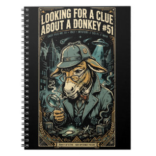 1920s Detective Donkey Noir Comic Notebook