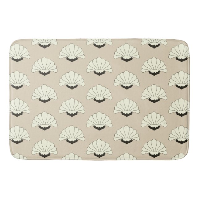 1920s Elegant Vintage Art Deco Flowers Bath Mat (Front)