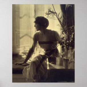 1920s Fashion Woman Elegant Dress Poster