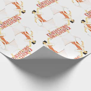 1920s Flapper Christmas  Wrapping Paper