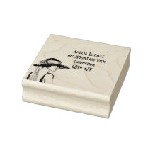 1920's Flapper Girl Address Self-inking Stamp