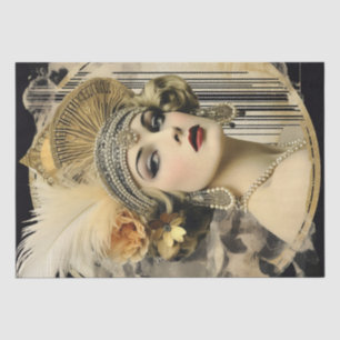 1920's Flapper Girl Art Deco Tissue Paper