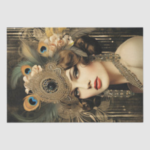 1920's Flapper Girl Art Deco Tissue Paper