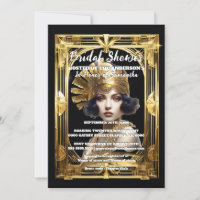 1920's flapper girl gold black gatsby theme party