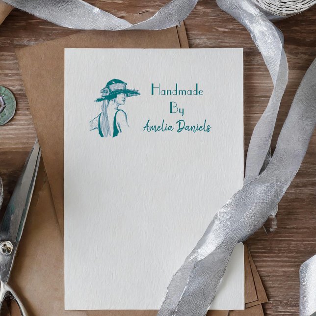 1920's Flapper Girl Handmade By Self-inking Stamp (Creator Uploaded)