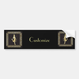 1920's Flapper Girl Thunder_Cove Bumper Sticker