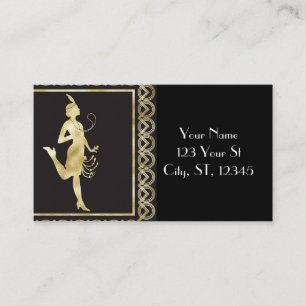 1920's Flapper Girl Thunder_Cove Business Card