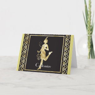 1920's Flapper Girl Thunder_Cove Card
