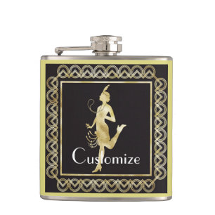 1920's Flapper Girl Thunder_Cove Hip Flask
