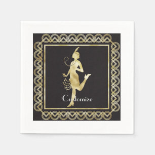 1920's Flapper Girl Thunder_Cove Napkin