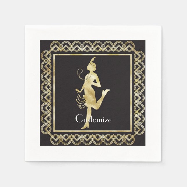 1920's Flapper Girl Thunder_Cove Napkin (Front)