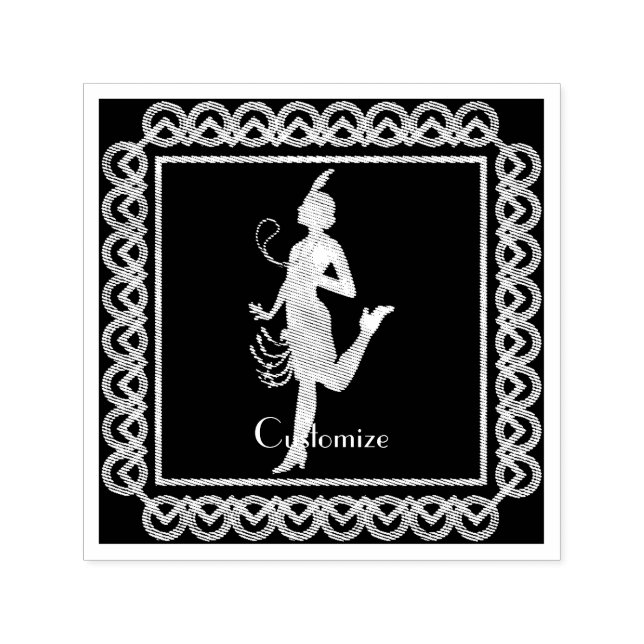 1920's Flapper Girl Thunder_Cove Self-inking Stamp (Design)